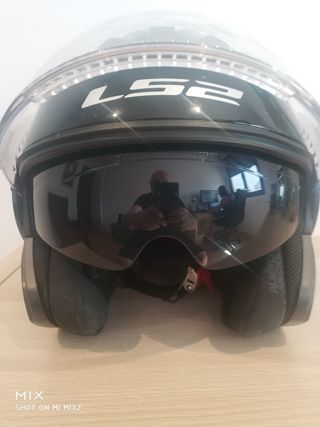 Casco moto Jet LS2 Verso negro XXL 
