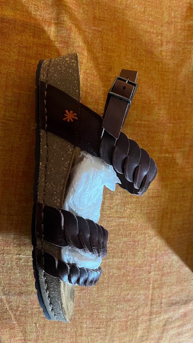 Sandali Art. 36 Marrone - Pelle Intrecciata