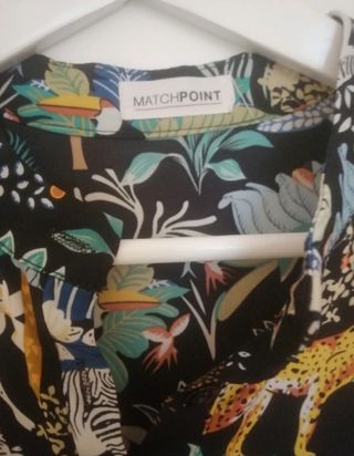 Vestido largo estampado animales.