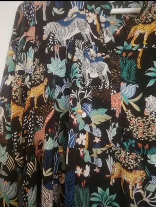 Vestido largo estampado animales.