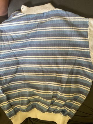 Jersey rayado vintage azul y blanco