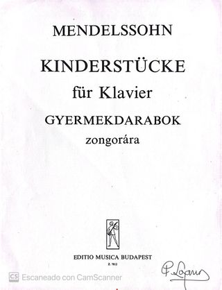 Partituras Mendelssohn: Lieder ohne Worte & Märsch