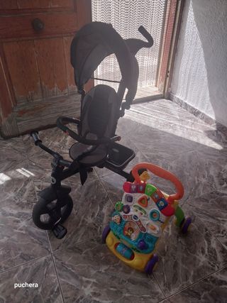 Triciclo + Andador musical infantil