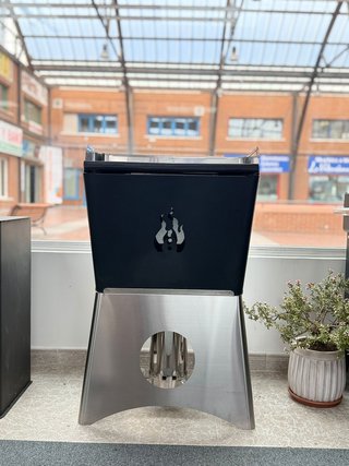 Barbacoa de pellets portátil NB1 - Negra y Plata