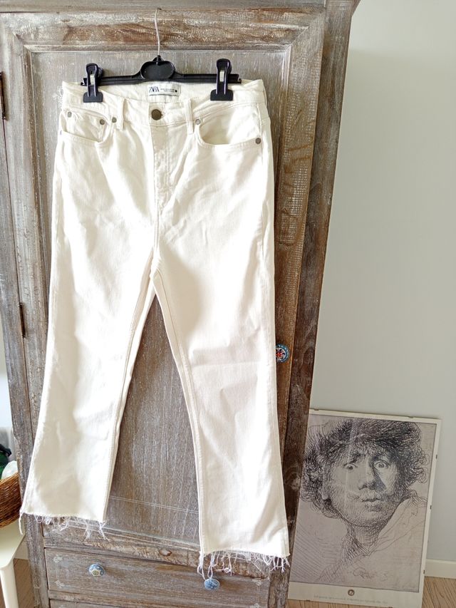 Jeans Zara bianchi L - 42/44
