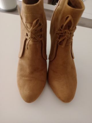 Botines tacón mujer marrón