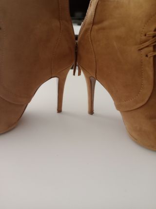 Botines tacón mujer marrón