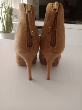 Botines tacón mujer marrón