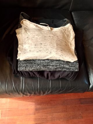 Vestido negro y top gris lote 3 piezas 