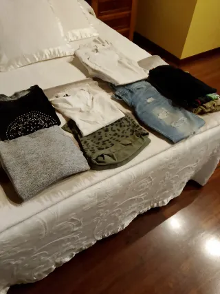 Vestido negro y top gris lote 3 piezas