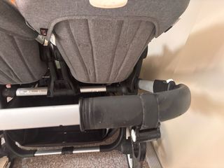Bugaboo Donkey gris capota roja