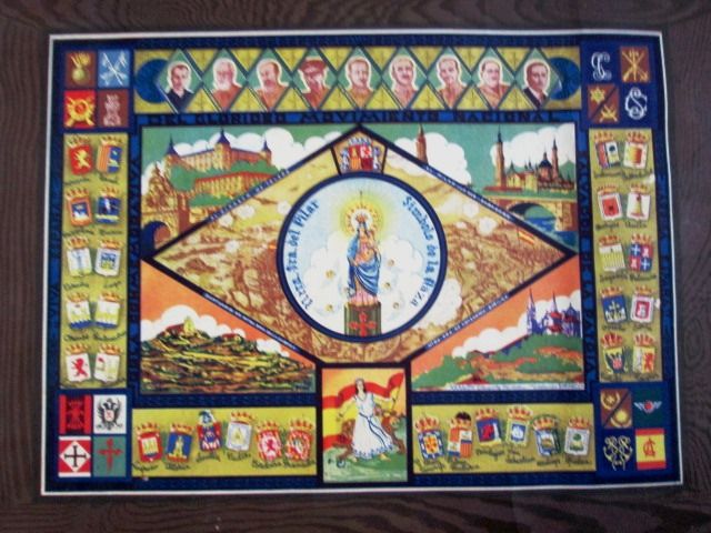 Poster Madonna del Pilar Guerra Spagna