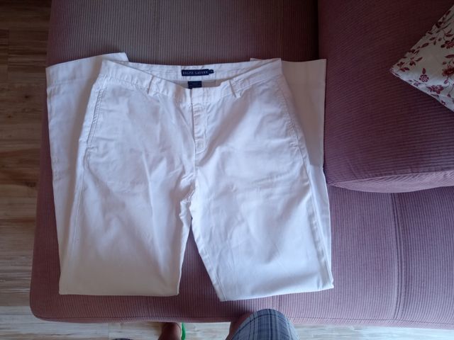 Pantalones Ralph Lauren blancos mujer