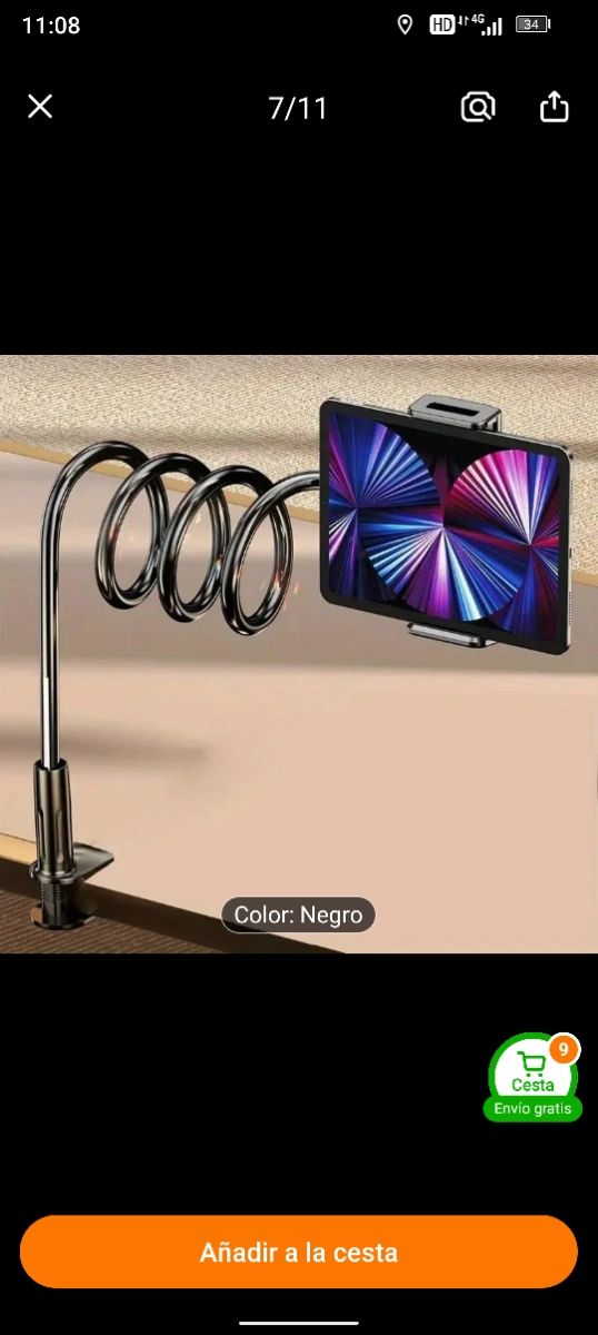 Soportes, móvil y tablet flexible.