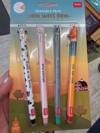 4 Penne collezione Legami Farm: gel cancellabili