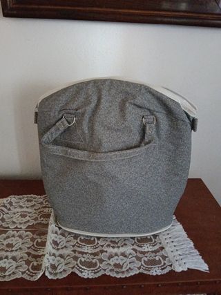 Bolsa playa Pat. Gris nevera

