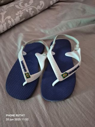 Havaianas Chanclas Niño - Azul y Blanco