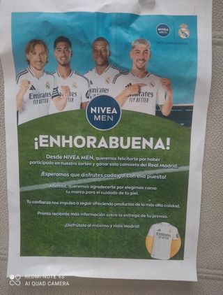 Camiseta Real Madrid 1ª equipación talla XL