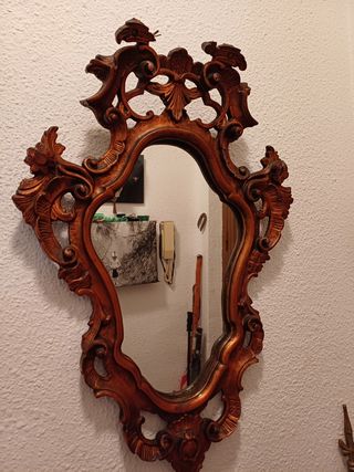 Espejo antiguo estilo rococó