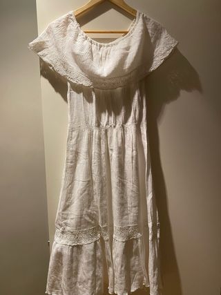 Vestido blanco ibicenco vintage