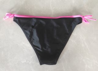 Bañador niña 10 años - Negro/Rosa