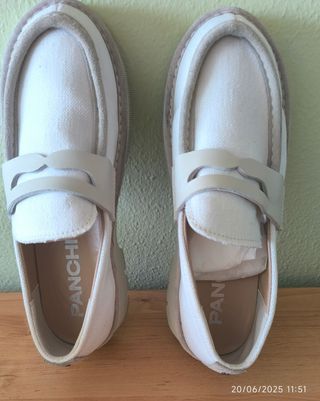 Mocasines mujer - beige/blanco