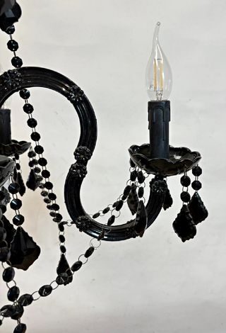 Araña Cristal Negro - Lámpara