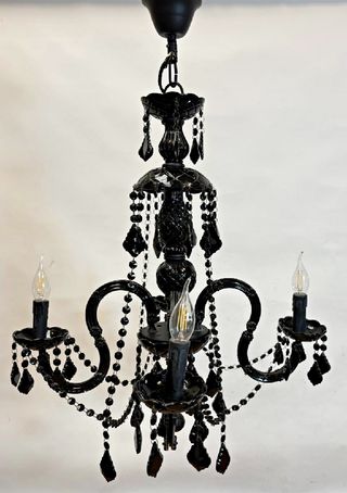 Araña Cristal Negro - Lámpara