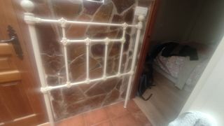 Cabecero cama 100cm forja blanco, de vivero Guzmán