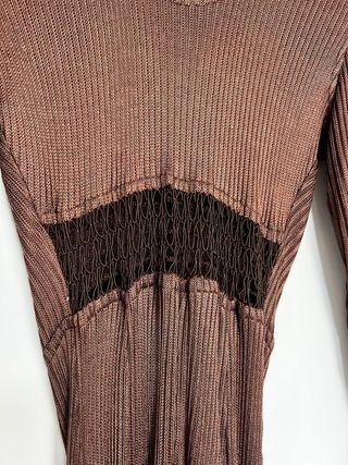 Vestido marrón mullet