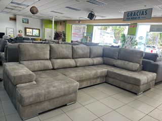 Sofá rinconera cama beige