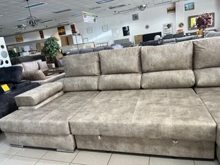 Sofá rinconera cama beige