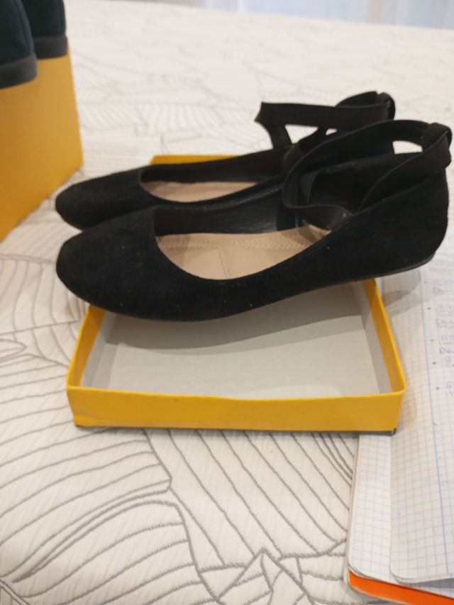 Lote bailarinas nas niña azul marino y negro 