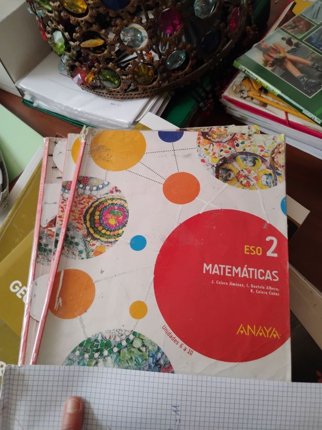 Libros de texto de 2 ESO, de matemáticas FyQ