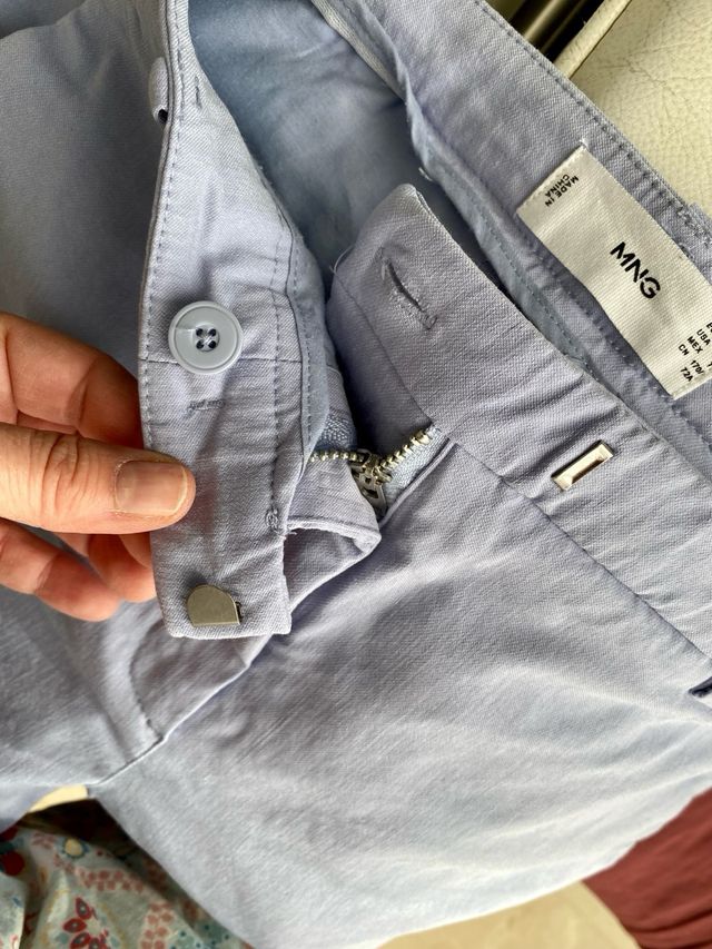 Pantalón azul cielo mujer