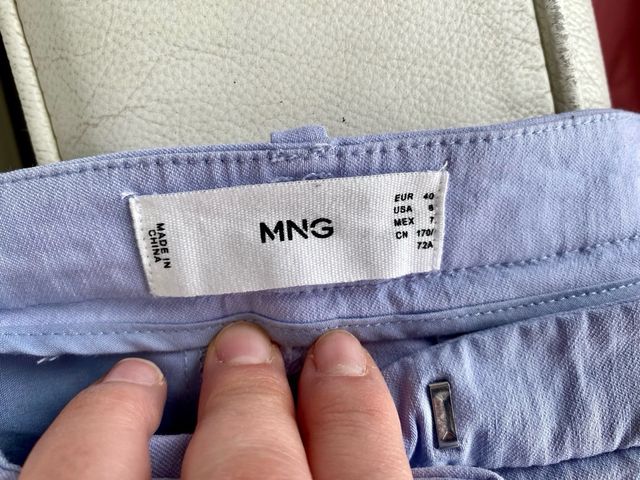 Pantalón azul cielo mujer