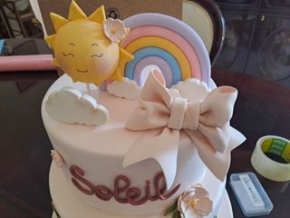 Torta scenografica- Tema Sole Arcobaleno