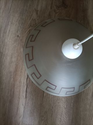 2 Plafoniere vetro beige, decorate