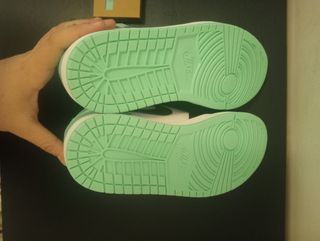 Jordan 1 High - Scarpe - Nero Verde Acqua