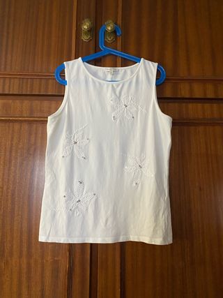 Top Massimo Dutti blanco