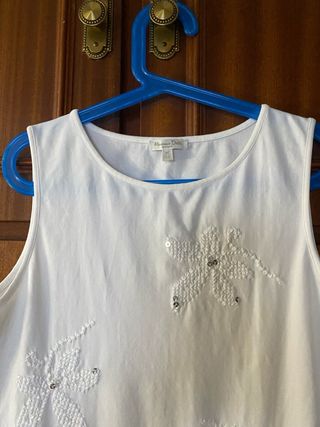 Top Massimo Dutti blanco