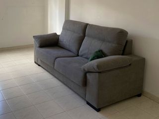 Sofá cama apertura italiana tela antimanchas, Gris