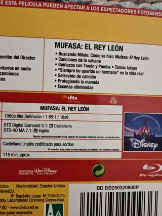 Blu-ray El Rey León: 2 Películas