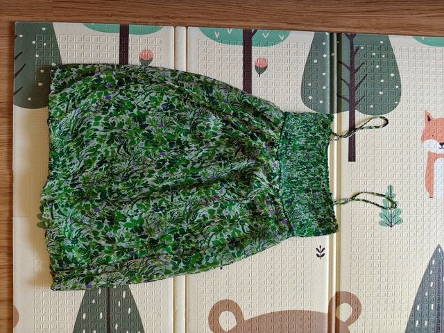 Vestido verde estampado