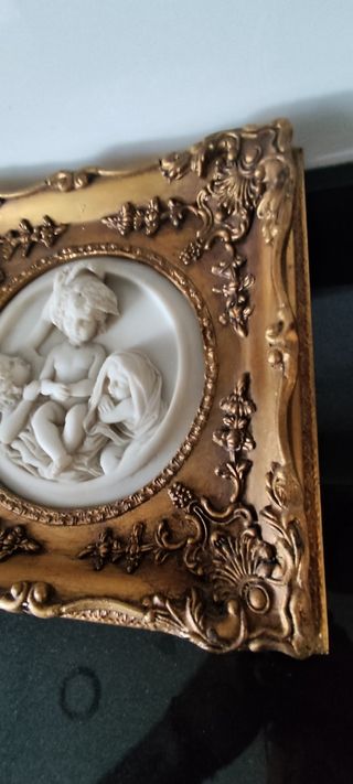 Relieve Barroco Ángeles - Cuadro Antiguo