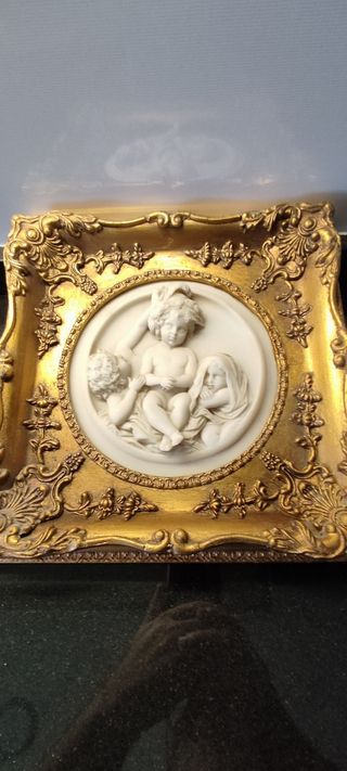 Relieve Barroco Ángeles - Cuadro Antiguo