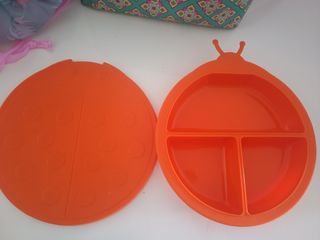 Set plato silicona bebé + fiambreras