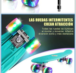 Skate con luz led en ruedas