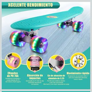 Skate con luz led en ruedas