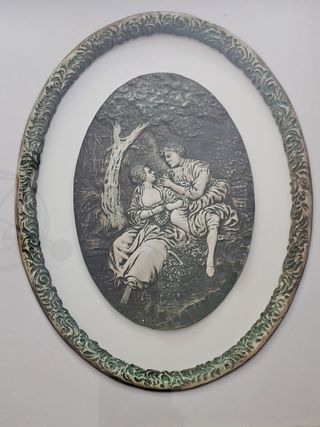 Antiguo cuadro escena pastoral